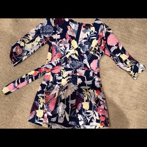 Yumi Kim Romper Navy  - Tropical Fiesta floral